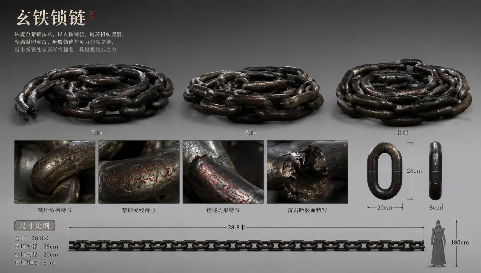 道具二：玄铁锁链（诛魔台禁锢法器） 画面左上角显…