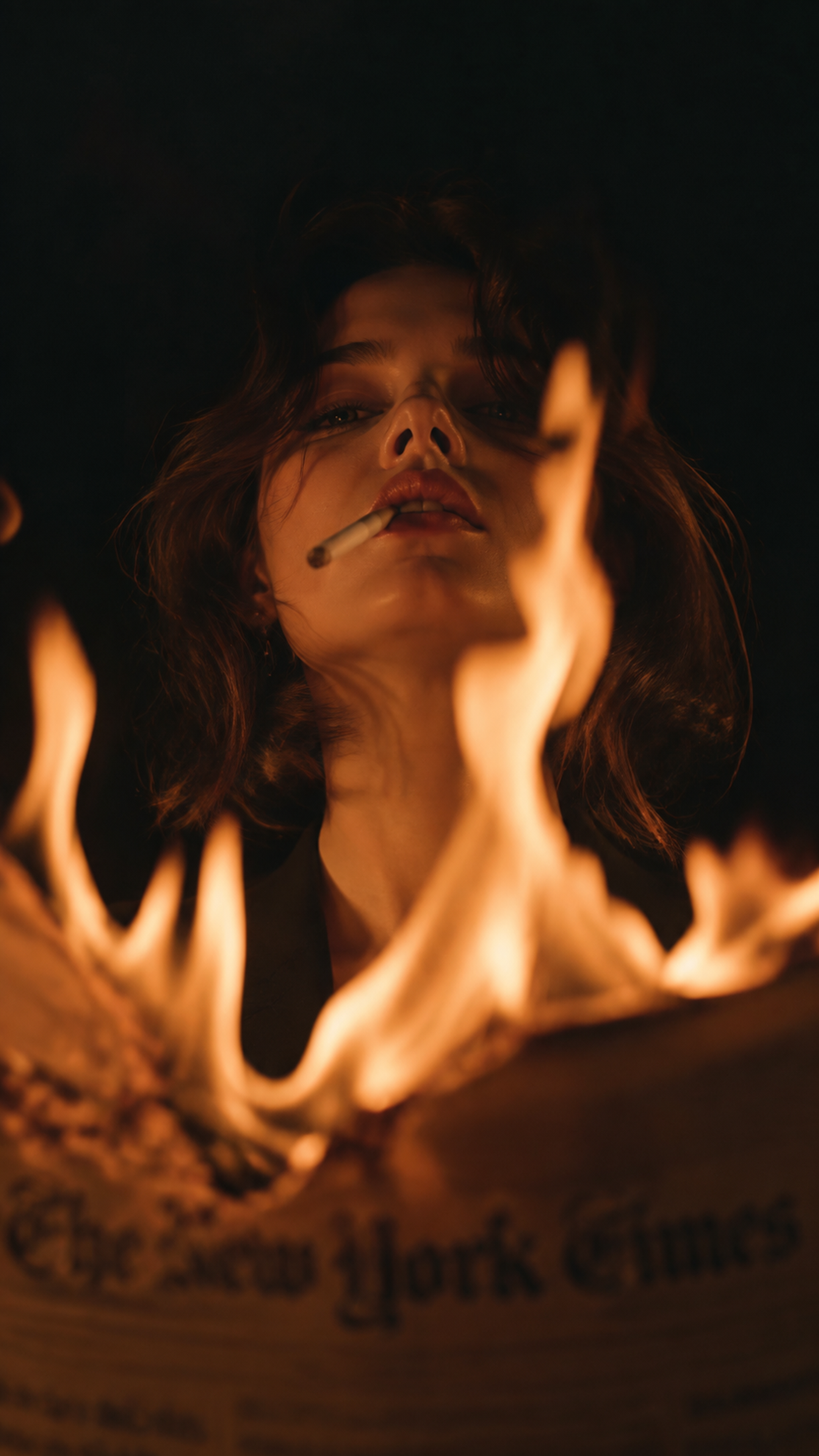A young woman with sligh…
