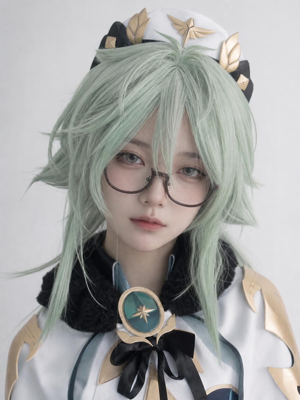 半身照 原神砂糖cos 绝美 韩系女团脸，精致淡…
