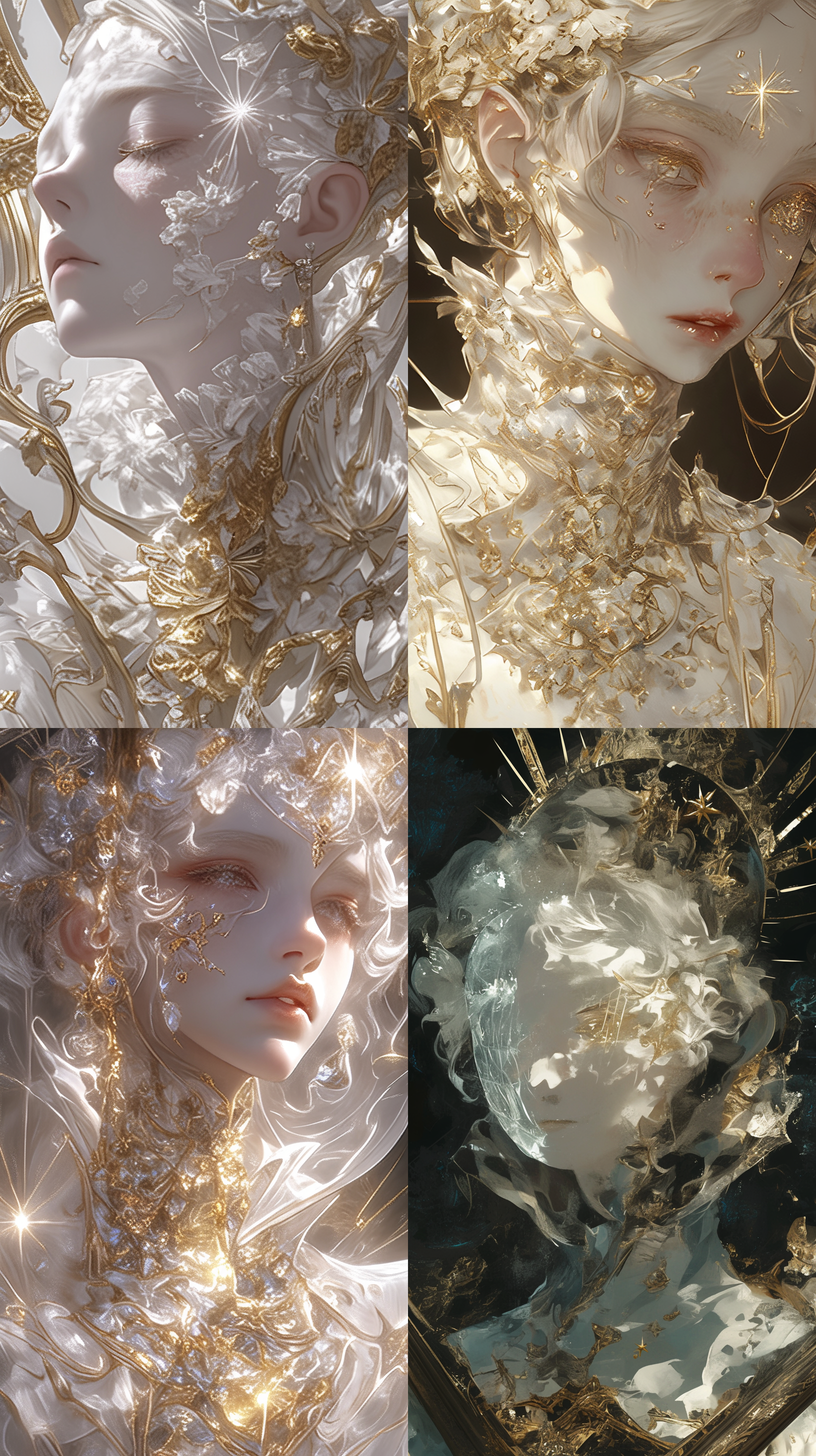意识流超现实二次元画面，一位欧式贵族少女占据画面…