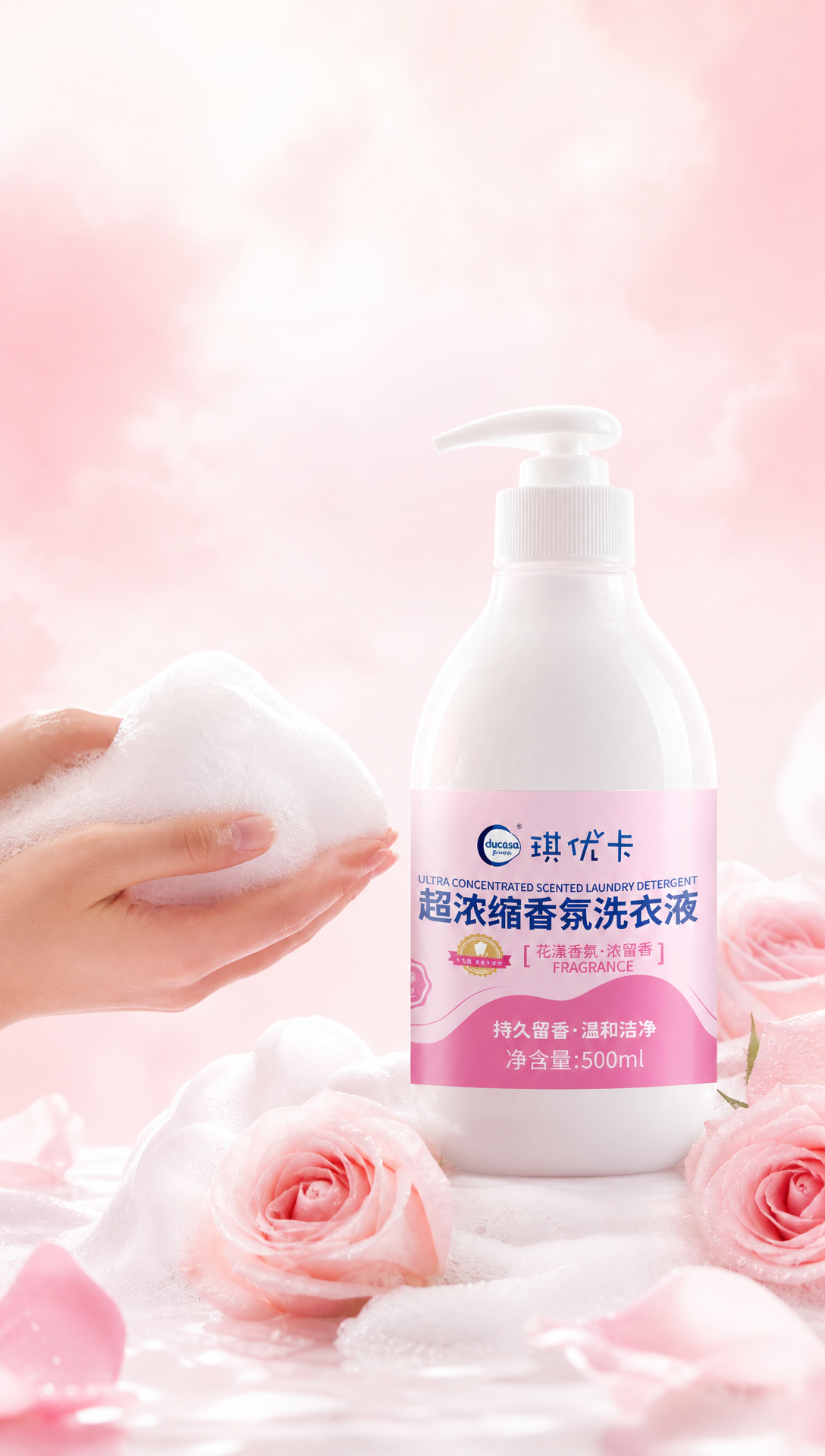商业级人像摄影质感，电商美妆洗护垂直场景，适配电…